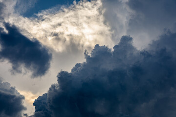 Fototapeta na wymiar blue stormy sky clouds panorama