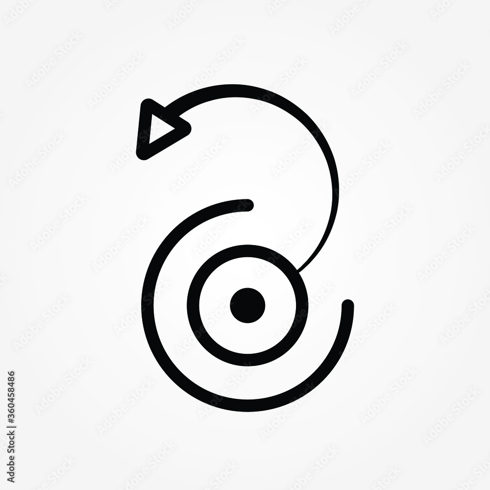 Poster outline button arrow undo redo icon