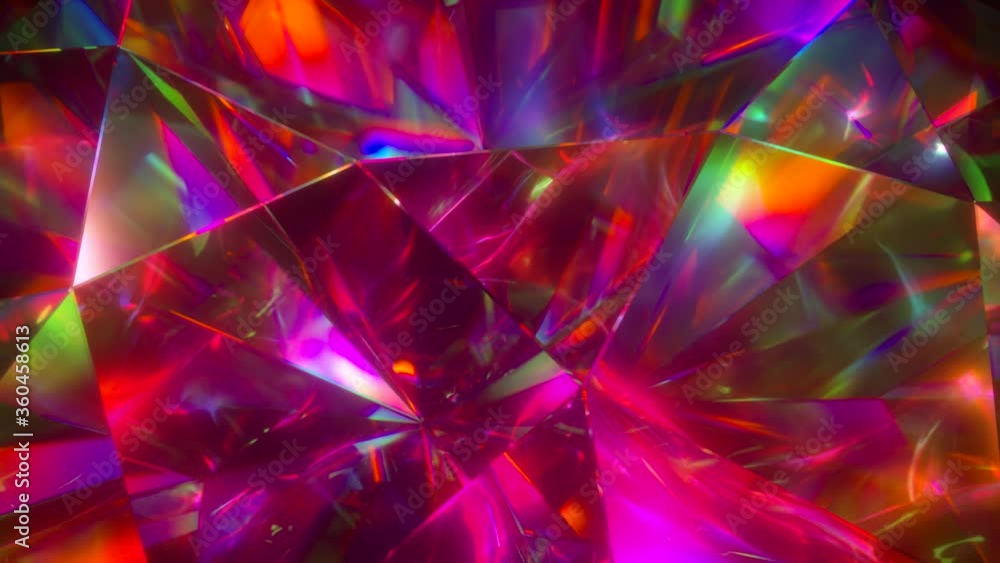 Poster the light passes through the facets of a slowly rotating diamond and creates repetitive sparkling hi