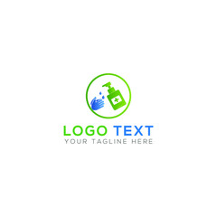 Fototapeta premium Hand Sanitizer Logo Design For Medical Clinic