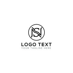 NS Typography Letter logo Design