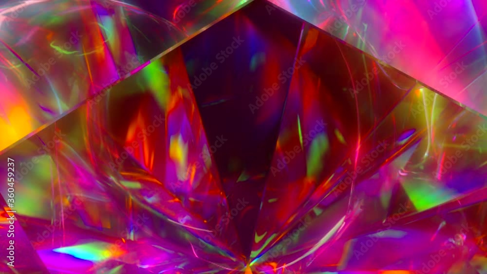 Aufkleber the light passes through the facets of a slowly rotating diamond and creates repetitive sparkling hi