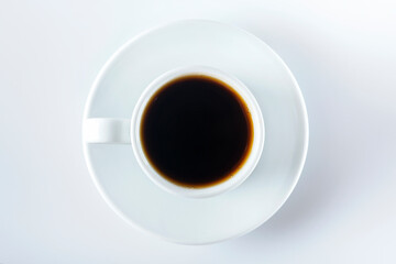 Cup of coffee on a white background