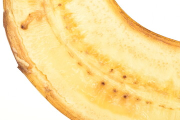 Yellow banana, macro.