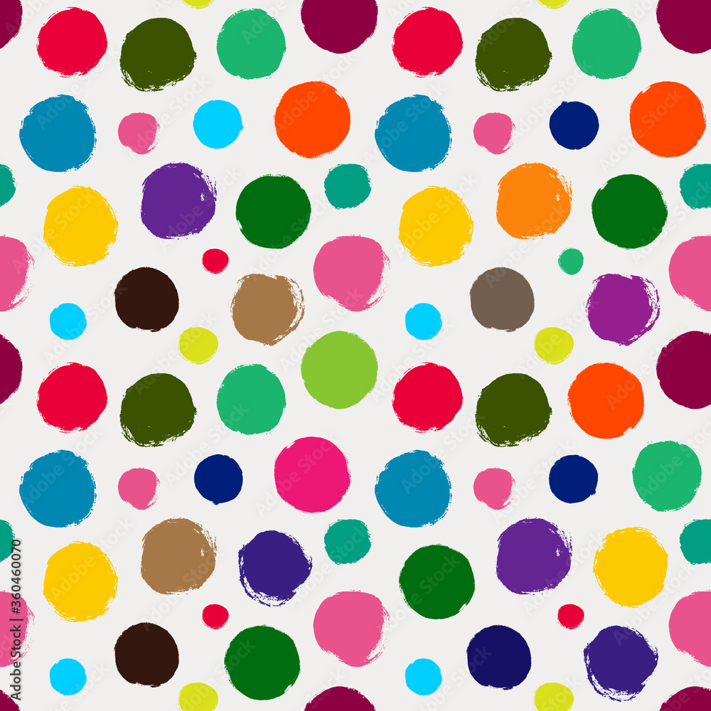 Poster seamless pattern. abstract colored background with round brush strokes. simple hand drawn texture wi