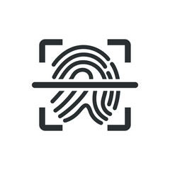 Fingerprint scan icon