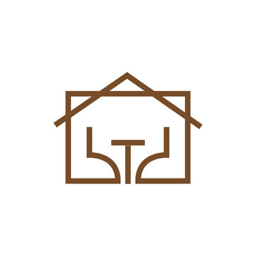 Home garden logo design vector illustration