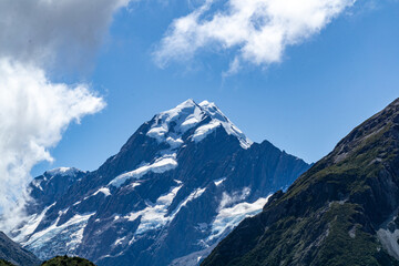 Snow-covered mountain tops