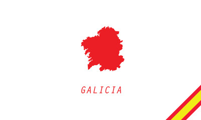 Galicia map Spain region vector illustraition
