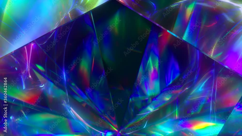 Poster the light passes through the facets of a slowly rotating diamond and creates repetitive sparkling hi