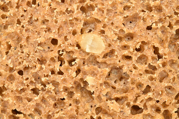 Black cereal bread, close-up.