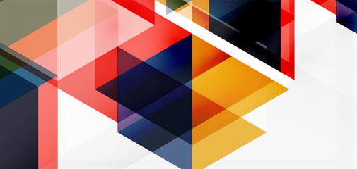 Geometric abstract background, mosaic triangle and hexagon shapes. Trendy abstract layout template for business or technology presentation, internet poster or web brochure cover, wallpaper