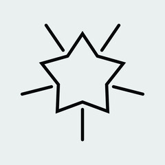 star icon outline isolated vector illustration