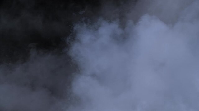 Abstract smoke cloud. Smoke in slow motion on black background.