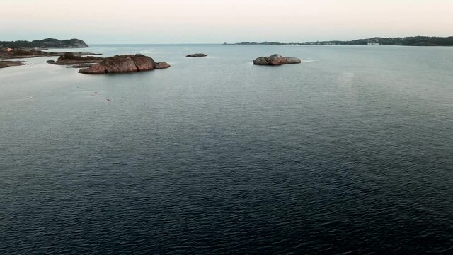 Coas of Larvik high up with small islands