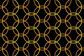 Gold mesh on a black background. Seamless texture.