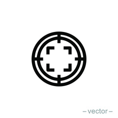 Obraz premium Focus icon, focus lens. Vector illustration. EPS 10.