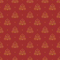 Retro vintage Chinese traditional pattern seamless background spiral curve cross frame line round dot