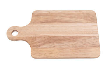 Wooden kitchen board isolated on white background	