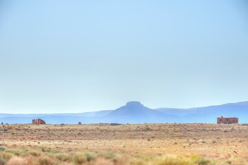 WINTER VIEWS OF THE KAROO DURING EXTENDED DROUGHT. South Africa 
