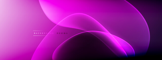 Vector abstract background - liquid bubble shapes on fluid gradient with shadows and light effects. Shiny design template for text