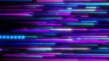 Abstract directional neon lines geometric background.