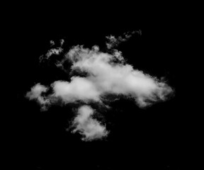 Fototapeta na wymiar white clouds isolated on black background