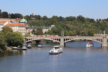 vltava River in Prague city