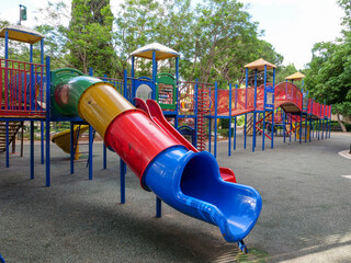 Corona days, Empty public playground due to Government lockdown guidelines