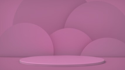 Obraz premium Display stand podium on copy space background. Blank exhibition platform