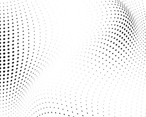 Naklejka premium The halftone texture is monochrome. Vector chaotic background.