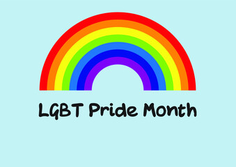 LGBT pride month rainbow vector