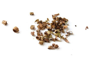 dried guava leaf  isolated on white