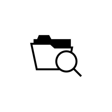 Local Search Icon In Black Flat Glyph, Filled Style Isolated On White Background