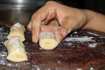 chef preparing dough