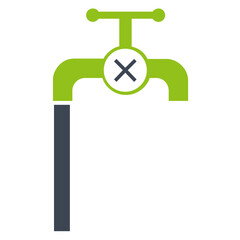 Home Gardening Backyard Water Faucet with Tap Vector Icon 