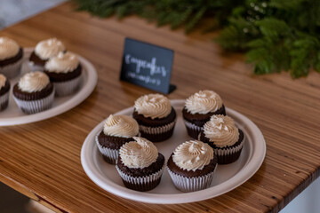Table setup for a low-key wedding