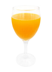 Glass of Orange juice 100% isolate on white background with clipping path.