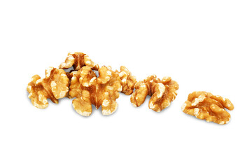 Walnut isolated on white background with clipping path.