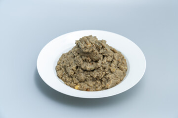 Old Beijing Ma tofu, a traditional Chinese delicacy. Fried bean curd in old Beijing