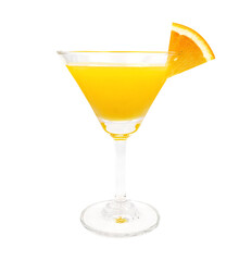 Glass of Orange juice 100% isolate on white background with clipping path.
