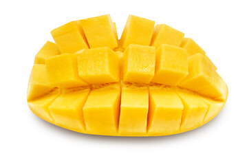Mango fruit isolated white background with clipping path.
