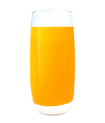 Glass of Orange juice 100% isolate on white background with clipping path.