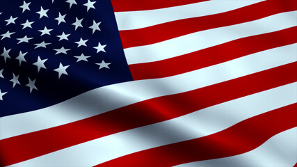 Obraz premium Close up of American flag background.