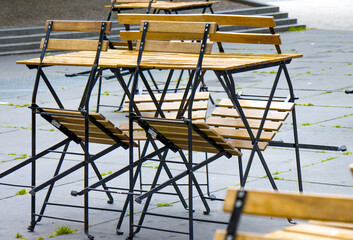 Leere Aussengastronomie