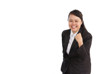 Obraz premium Asian young woman, Successful businessman isolated on white.