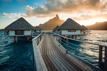 Beautiful tropical resort hotel at the sea