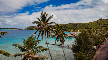 beautiful view upon tropical island