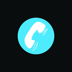 phone icon on metal internet button