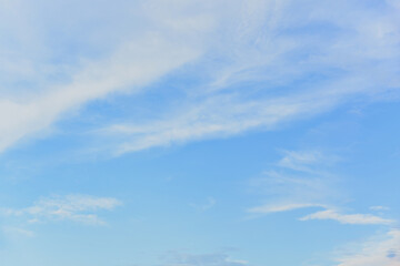 Beautiful blue sky with clouds for texture background..